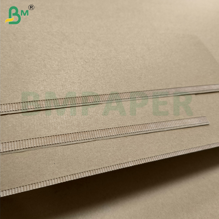 N - Flute Corrugated Board Unbleached for Direct Printing on Board 0.7 - 0.9mm 