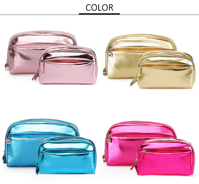 Cute Customized Logo L17*D6*H11Cm Zipper PU Cosmetic Bag