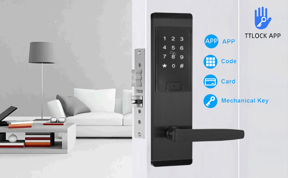 Stainless Steel 8X AAA Electronic House Locks 6V Smart Lock With App