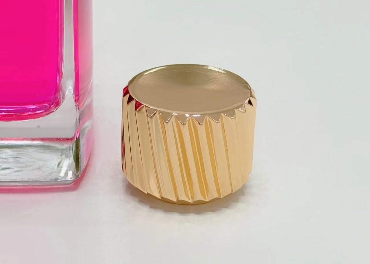 Zamak Irrregular Surface Perfume Bottle Caps Lids For Eco-Friendly Packaging