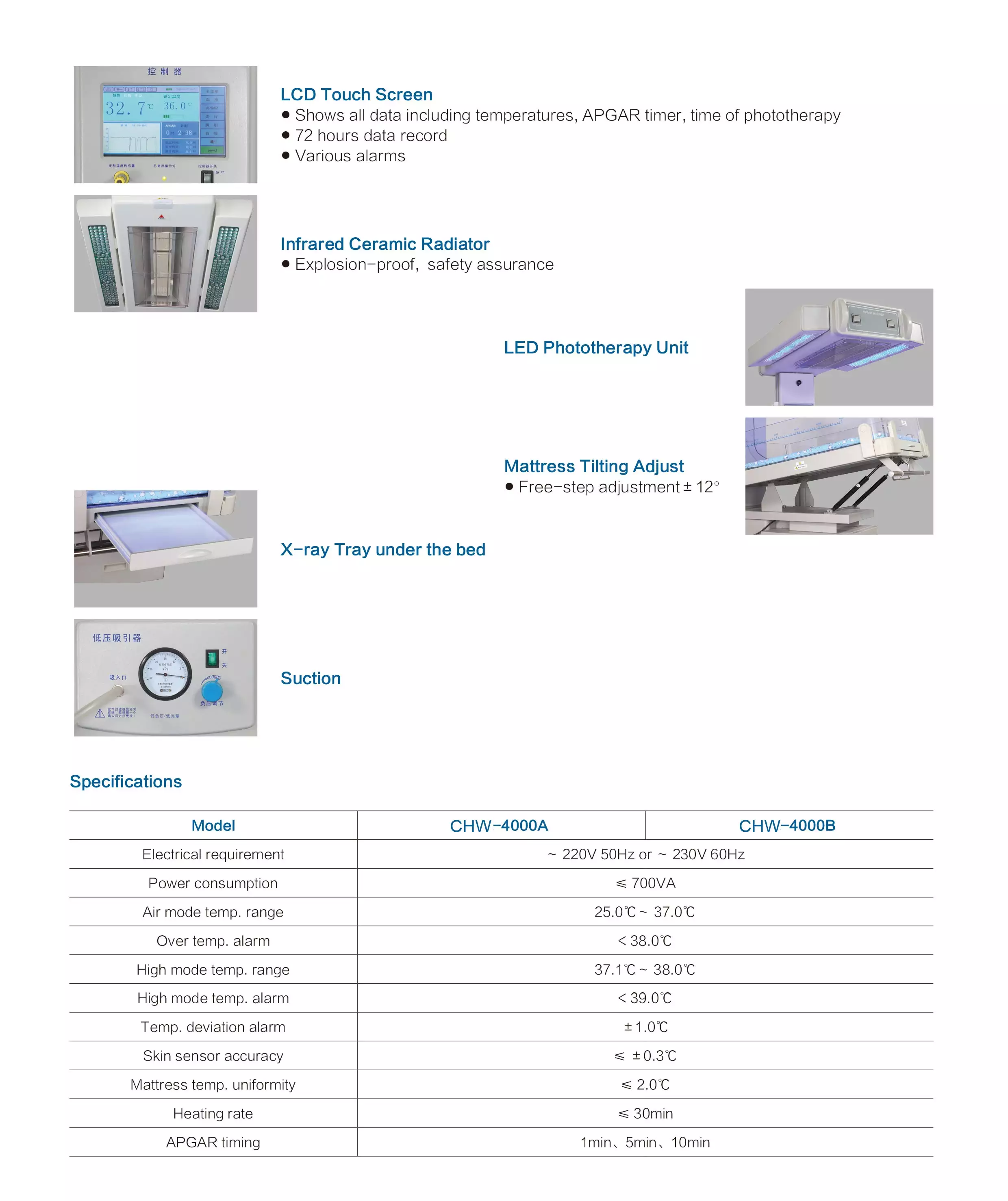 Cheap Price Premature Medical Neonate New Baby Infant Incubator radiant warmer For Newborns with infant phototherapy unit