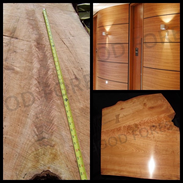 Decoration Natural Cherry Veneer Quarter Cut Smoked Color Popular
