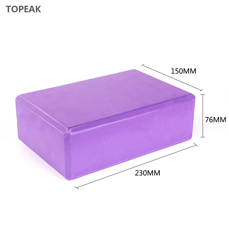 High Density Purple Blue Eva Yoga Block 4x6x9" Soft Balance Training