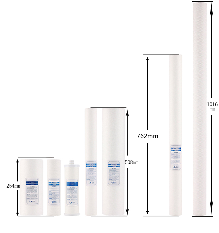 40 Inch 5 Micron PP Melt Blown Filter Cartridge for Hard Water Purification System