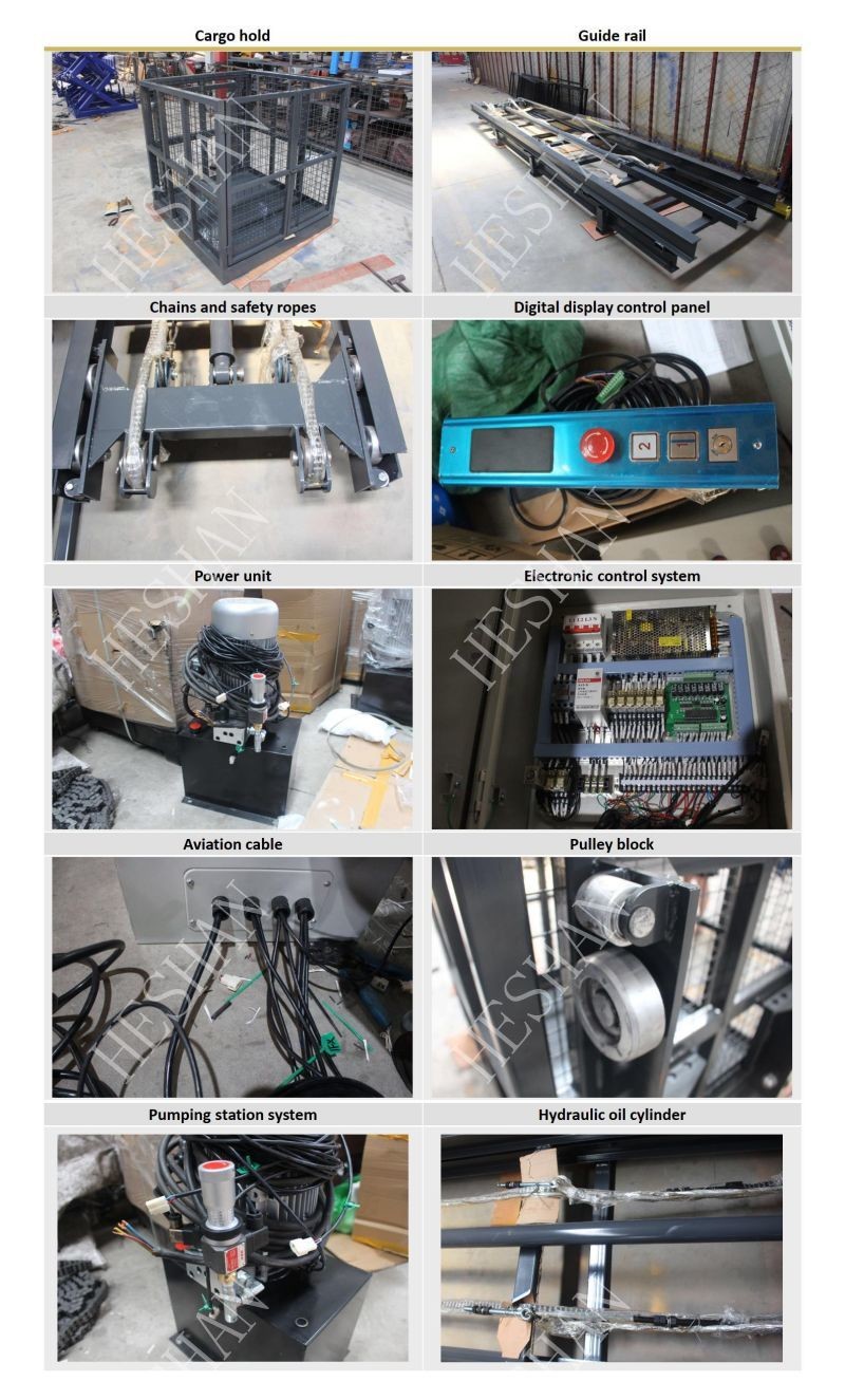 Construction Material Cargo Lift Elevator Vertical Hydraulic Goods Elevator 3000kg