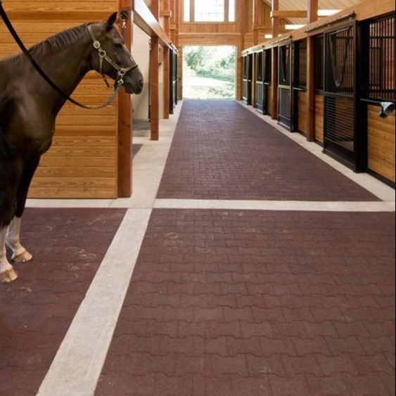 24" Rubber Flooring Mat Ring Hollow Pattern Free Samples Available