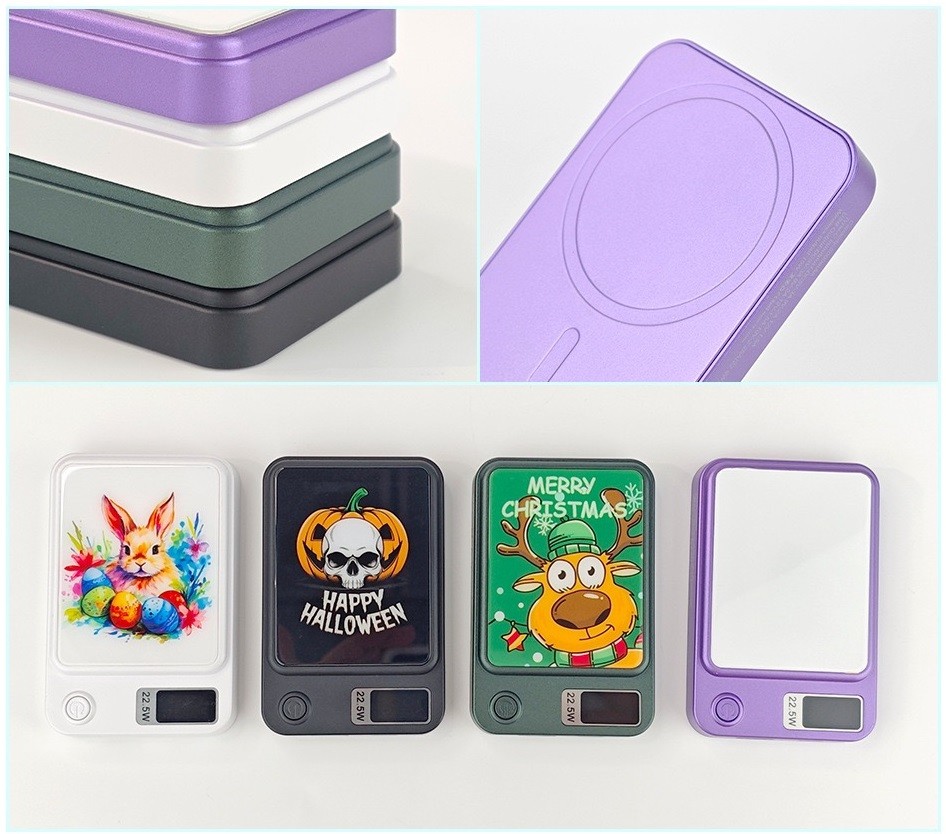 Blank Sublimation Wireless Magnetic Power Bank 5000mAh Portable Fast Charger for Iphone Sublimation Power Bank