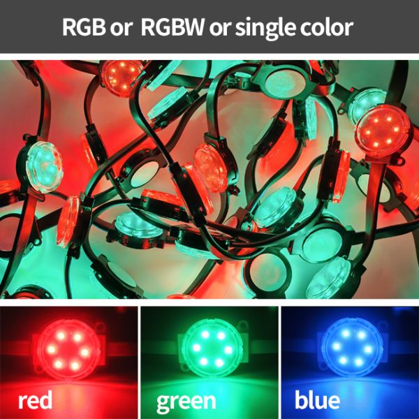40mm Smart Addressable LED Pixel Light IP67 Waterproof High Brightness Pixel Lamp for Outdoor Facade