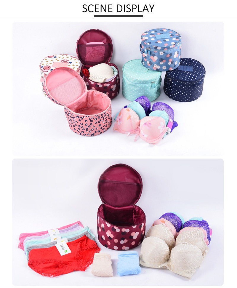 Outdoor Travel Beauty Storage Round Polyester Waterproof Makeup Wash Bag