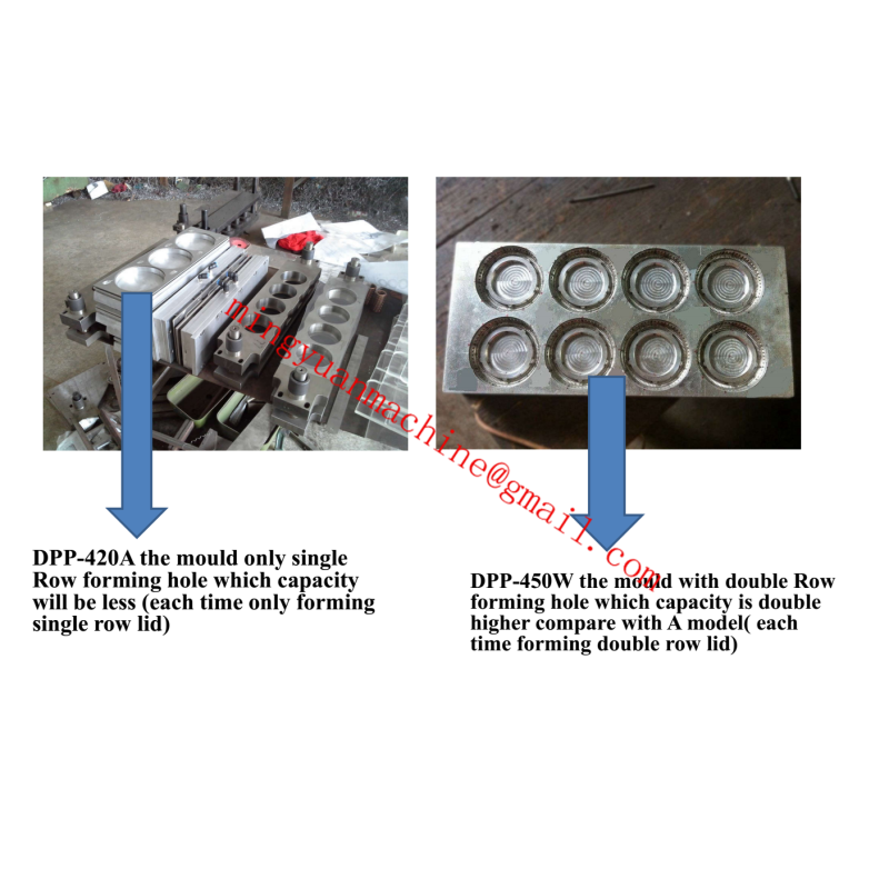 Double Heating Plate Plastic Lid Making Machine Max 60MM Depth