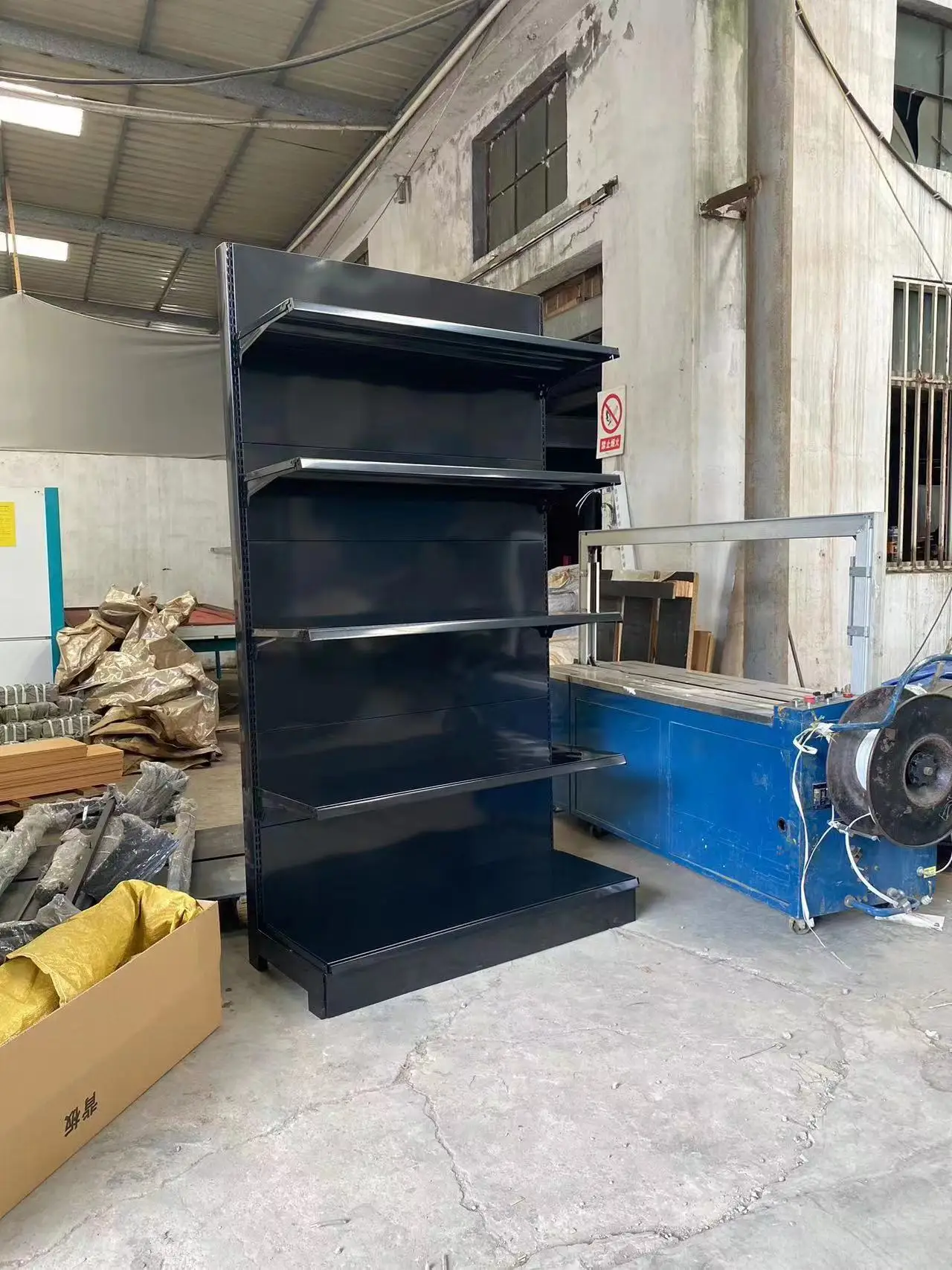 Customized Store Display Shelves 4 Layers Heavy Duty Supermarket Shelves