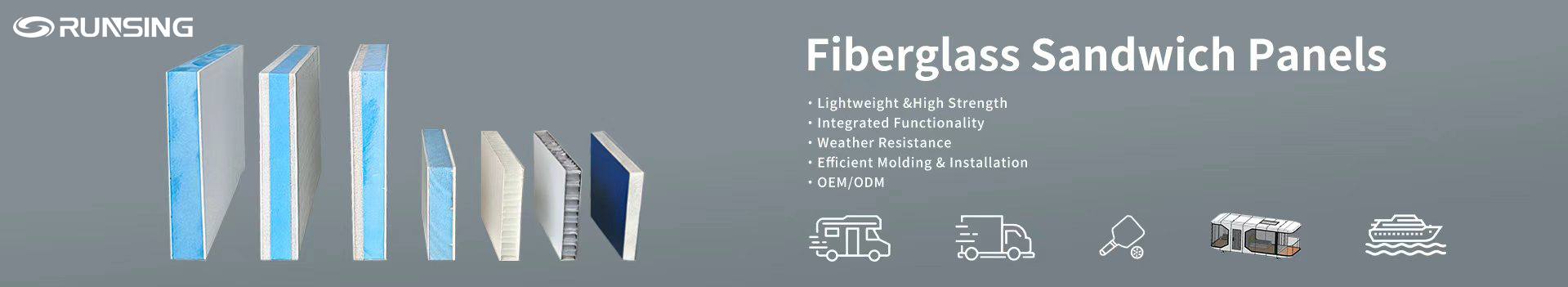 FRP Insulated Panel Lightweight High-Strength Thermal Insulation Sandwich Panel