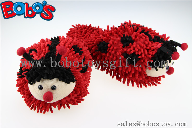 Soft Girl Indoor Slipper Red Ladybug Home Slippers