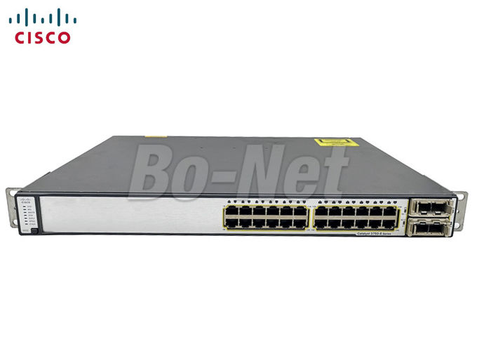 Full Duplex 24 Port Used Cisco Gigabit Switch Catalyst WS-C3750E-24TD-E 3750E
