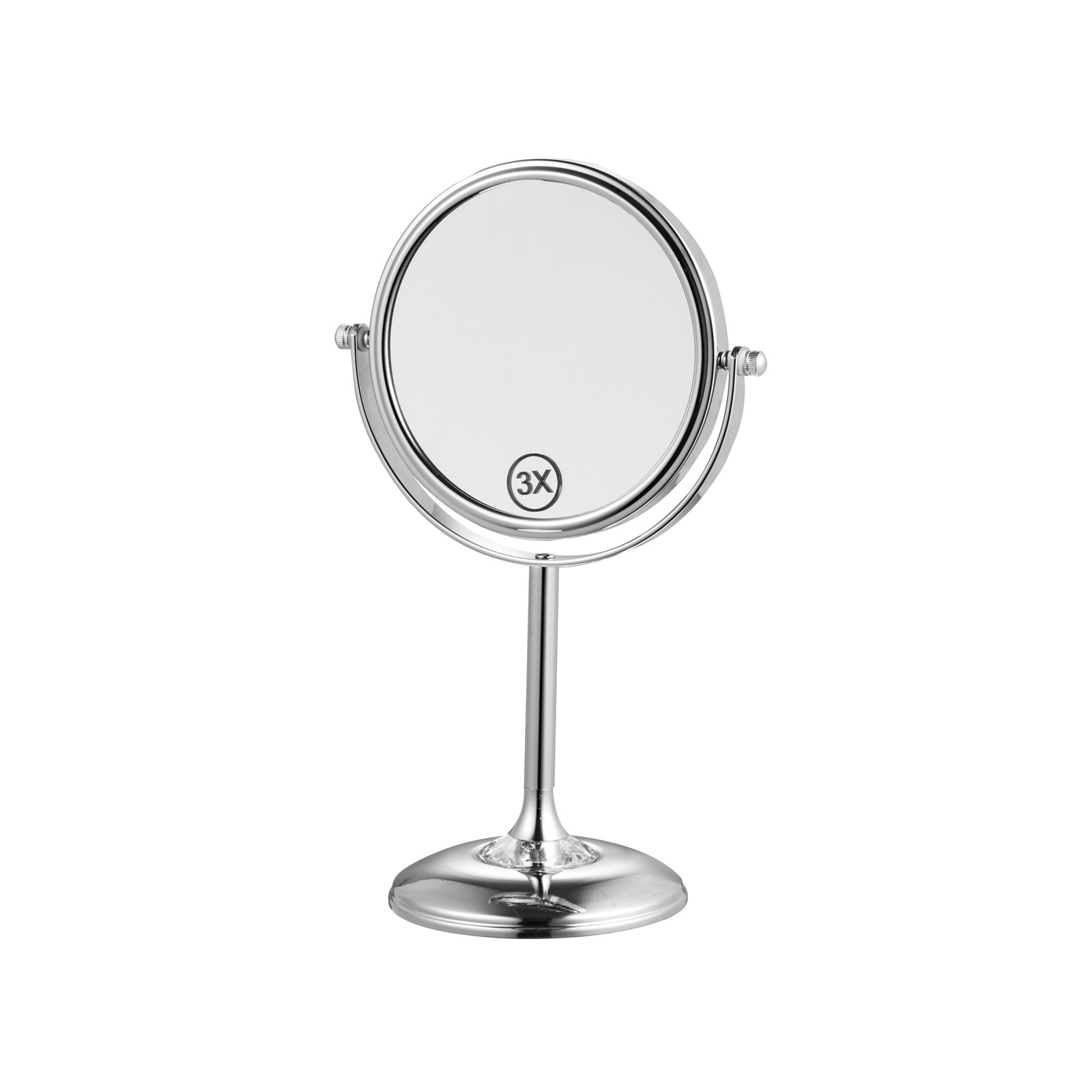 Round Metal Countertop Makeup Mirror Lower Energy Consumption