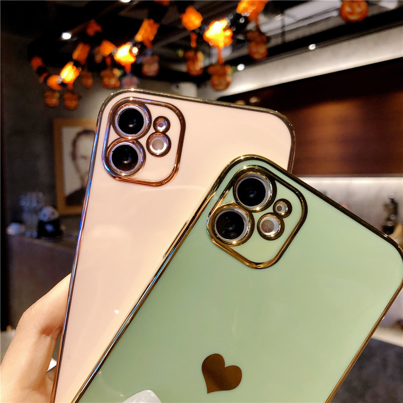 Lovely Electroplate Shockproof Smartphone Case For Iphone 11 12 Pro Max