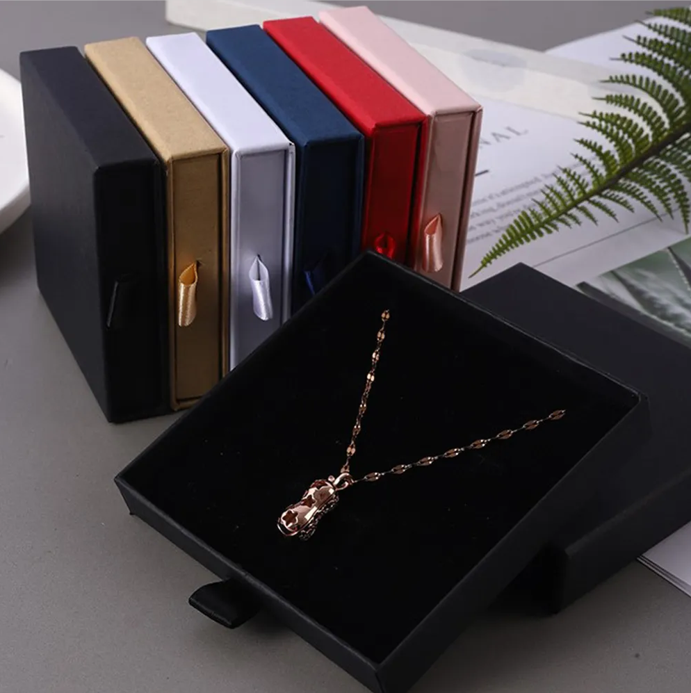 Recyclable Paper Board Custom Jewelry Box with Luxury Drawer and Exquisite Design