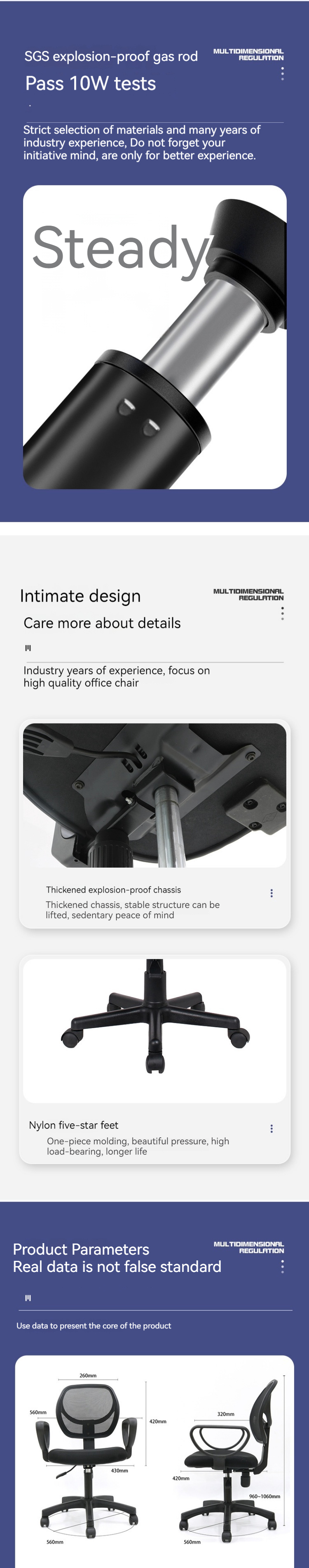 Adjustable Lift and Swivel Modern Mesh Typist Drafting Chair for Small Office Staff