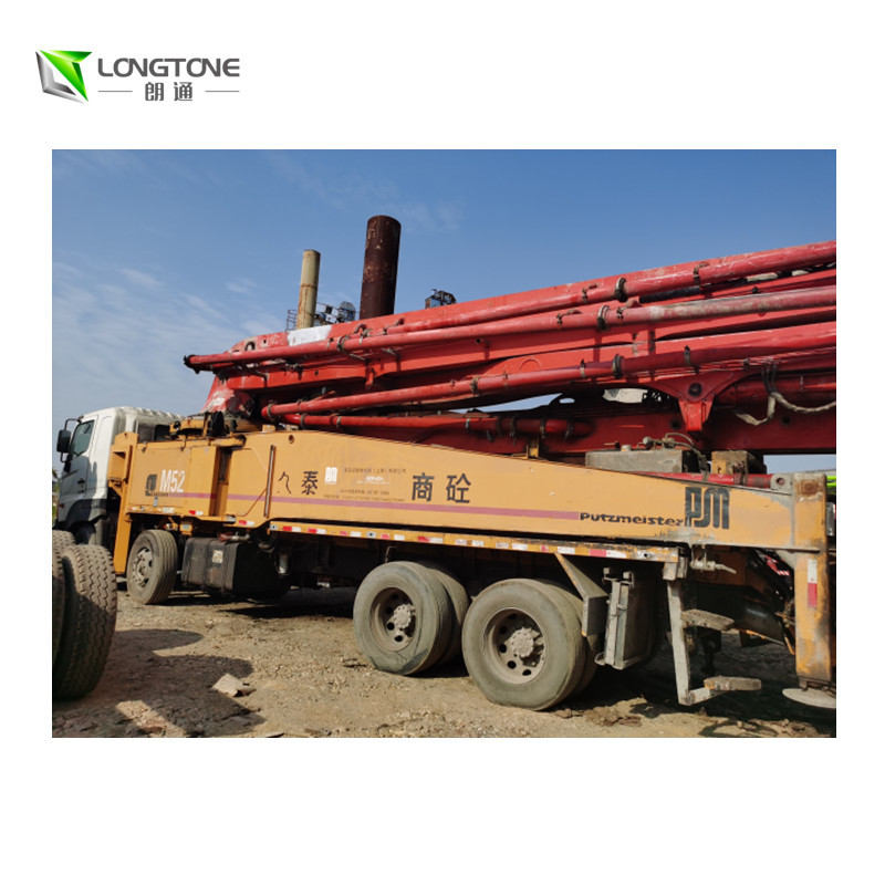 Used Putzmeister Concrete Pump Truck 37/42/52m Length With Less Working Hours