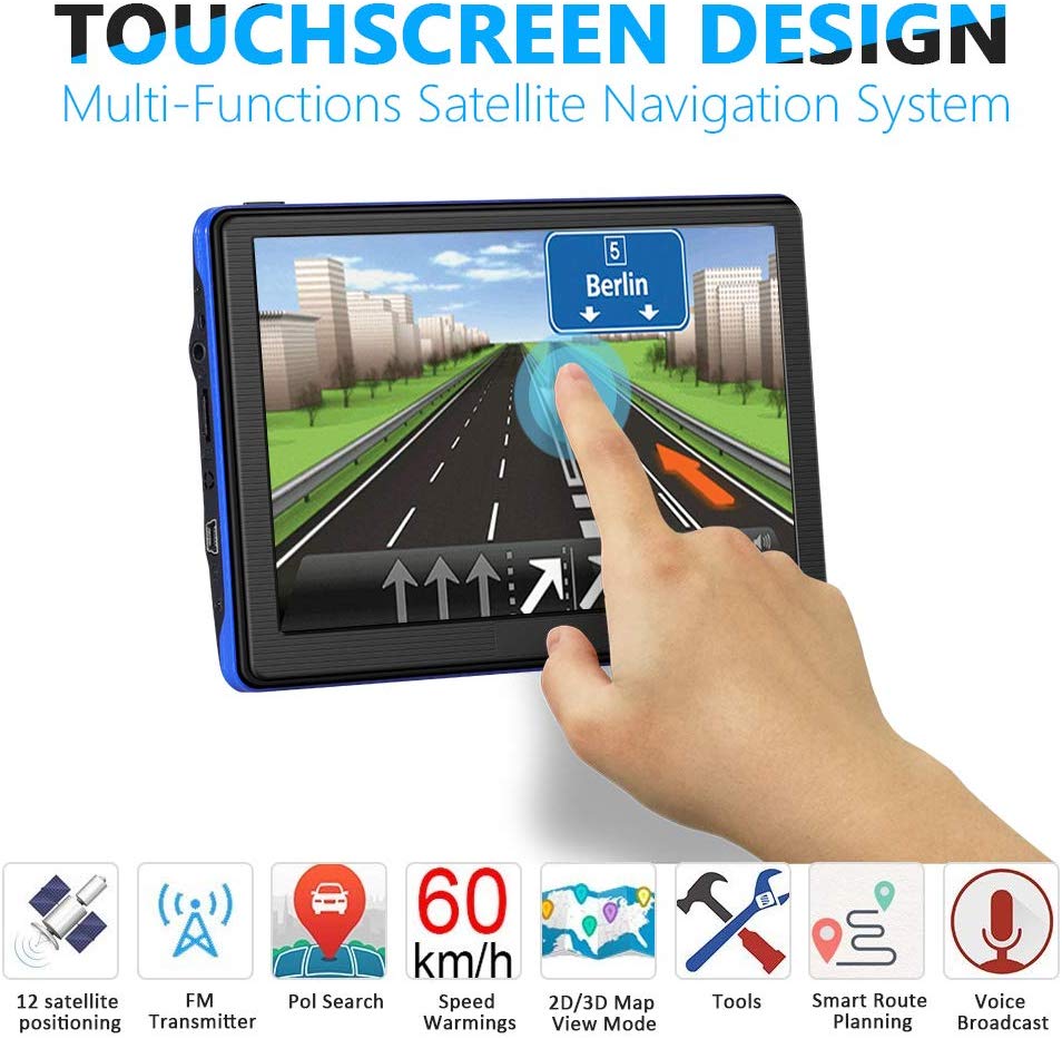 500mAH Battery Truck Dash Cam 7 inch Car GPS Navigation System