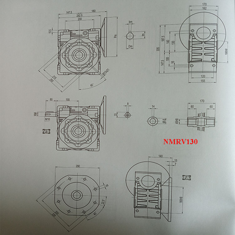 Transmission Gearboxes NMRV Speed Reducer