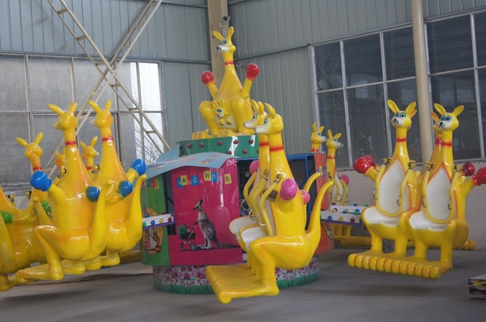 16 Seats Fun Carnival Rides , Kangaroo Jump Ride With Iron And FRP Material