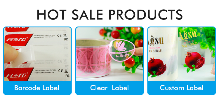 Customized Transparent Clear Labels Paper Cosmetics Private Label