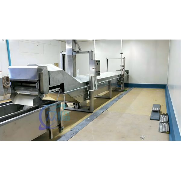 Continuous Shrimp Steamer Machine 380v Seafood Processing Equipment