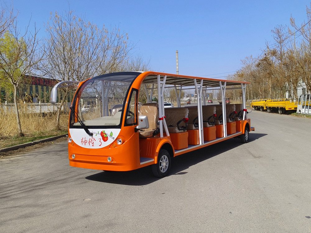 Performance Electric Sightseeing Automobile with 23 Customizable Seats Adjustable Max Speed 28-35km/h