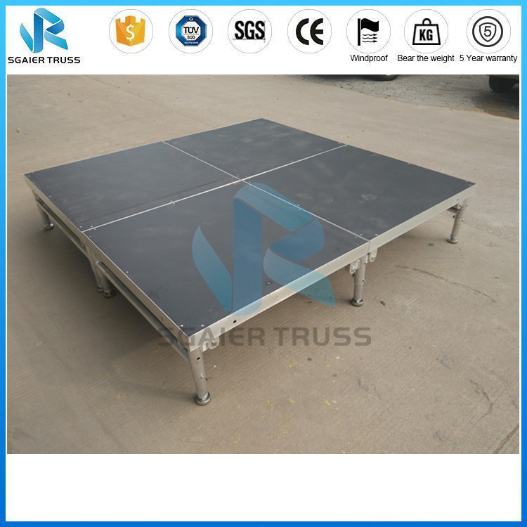 Stage Church Light Aluminum Work Folding Stage Plywood Stage Decoration For Hotel And Training Centre
