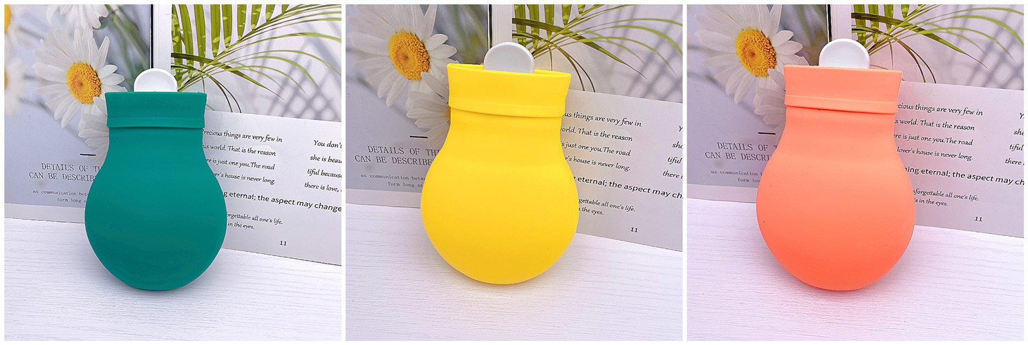 Microwave Heating Silicone Hot Water Bottle Bag With Knit Cover Hot Cold Therapies Back Pain Gift For Girlfriend Mother