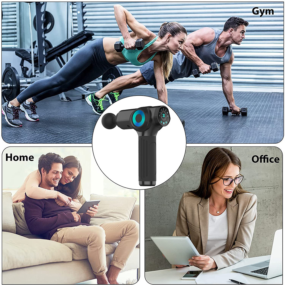 2500mAh Super Quiet Electric Handheld Sports Massager Brushless LCD Screen