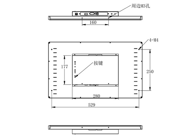 23.6-Inch Windows Touch Embedded Display for Medical Diagnostics, CNC Machines, Oil Refinery Systems, and Advanced Control Panels