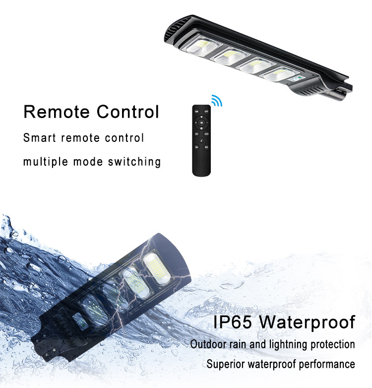 Motion Sensor All In One Solar Street Light Integrated 2700-6500K SMD Beads 170lm/W