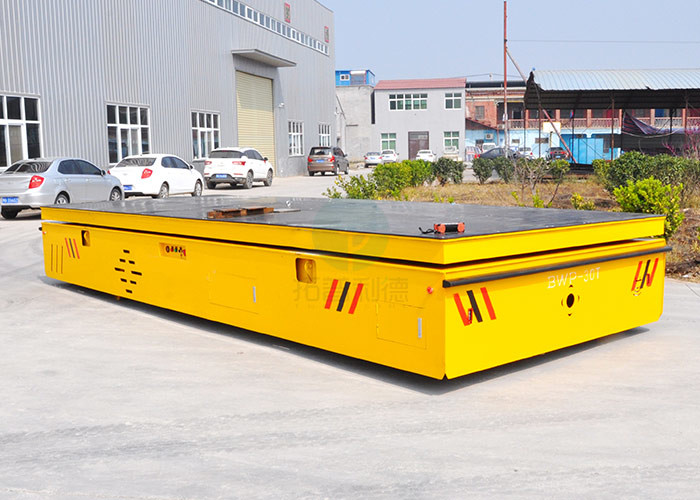 10t Double Motor Drive 4 Wheel Electric Trandport Cart On Cement Floor For Roll Handling