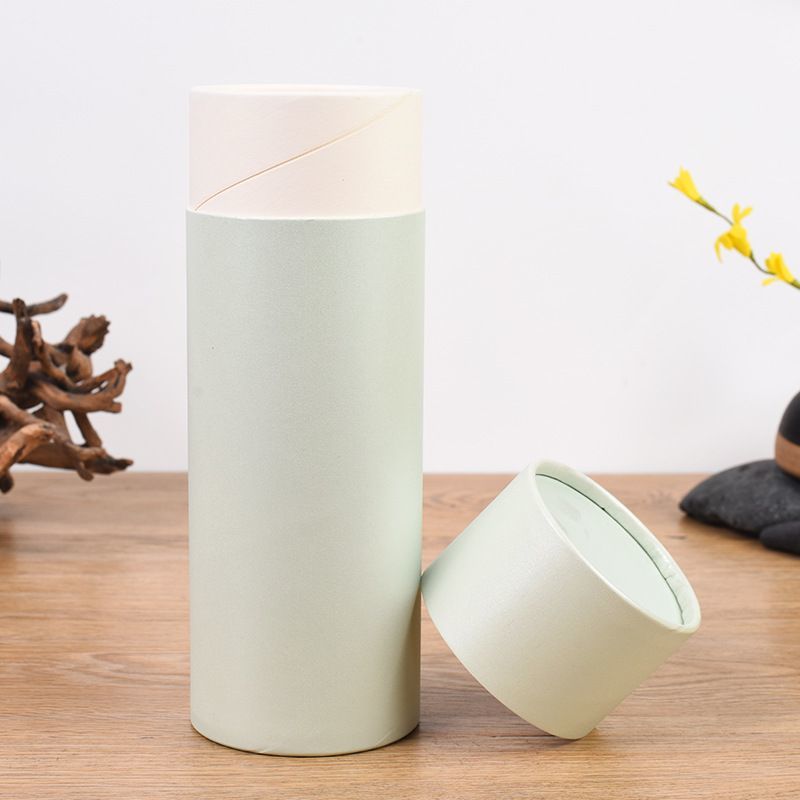 Cute Fancy Art Paper Round Tube Cylindrical Corrugated Paper Tea Coffee Nutrition Facial Creams Paper Jar Tube