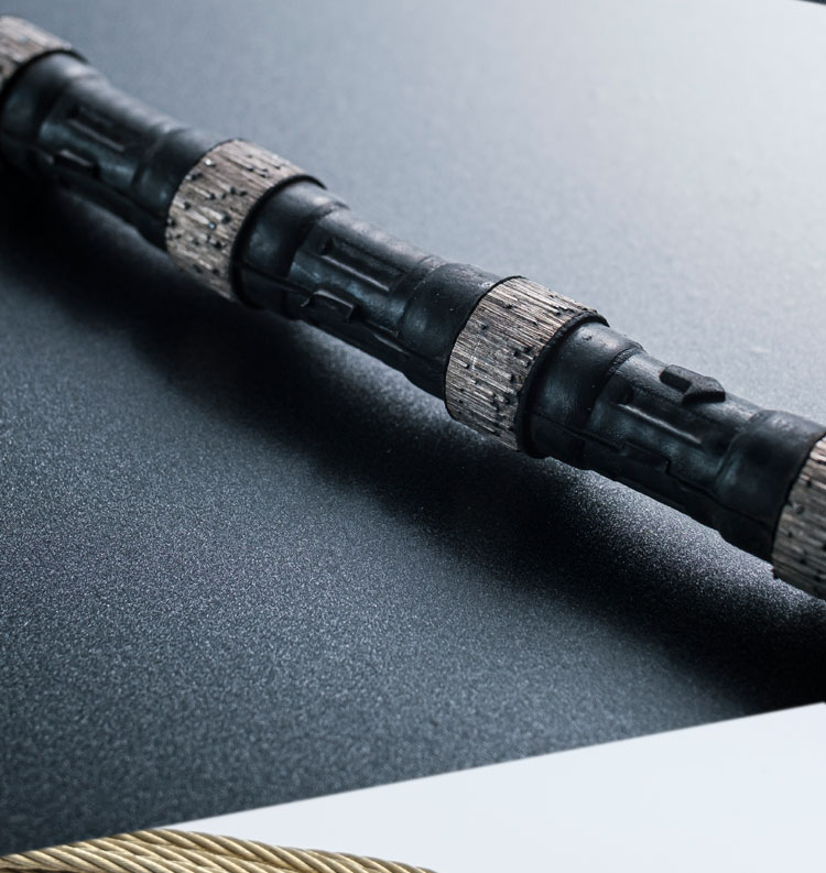 Long Lifespan Stone Cutting Line Tools Diamond Rubber Wire Saw for Sandstone Graphite