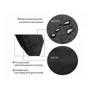 Mesh Nylon Custom Drawstring Backpack Polyester Black Cinch Sack