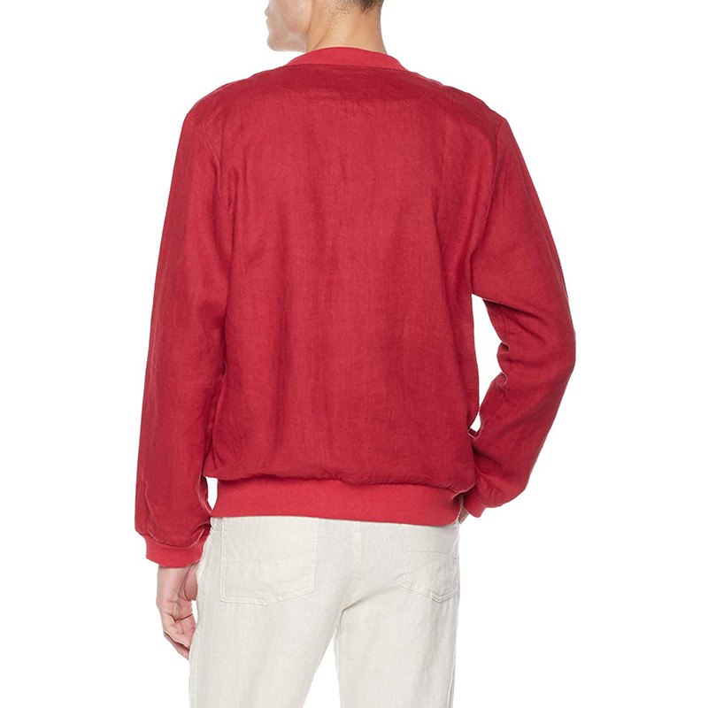 100% Linen Pilot Mens Flight Bomber Jacket Lightweight Multi Colored