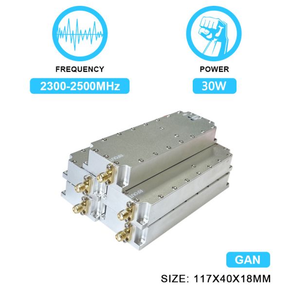30W 2300-2500MHz 2.4G WiFi Customized RF Power Amplifier Module Jamming PA GaN Drone Fpv C-Uas Anti Drone Module With GAN And Isolation Protector