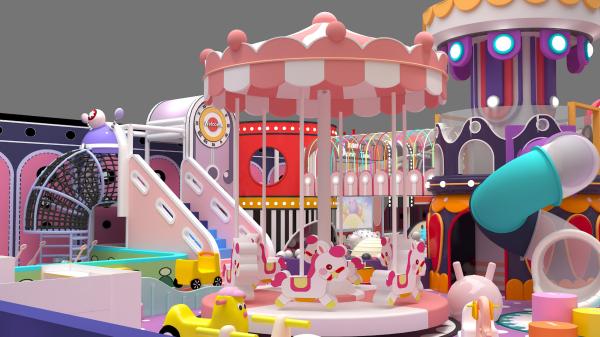 Cozy Commercial Play Area Equipment Kid Safe Colorful Indoor Playground