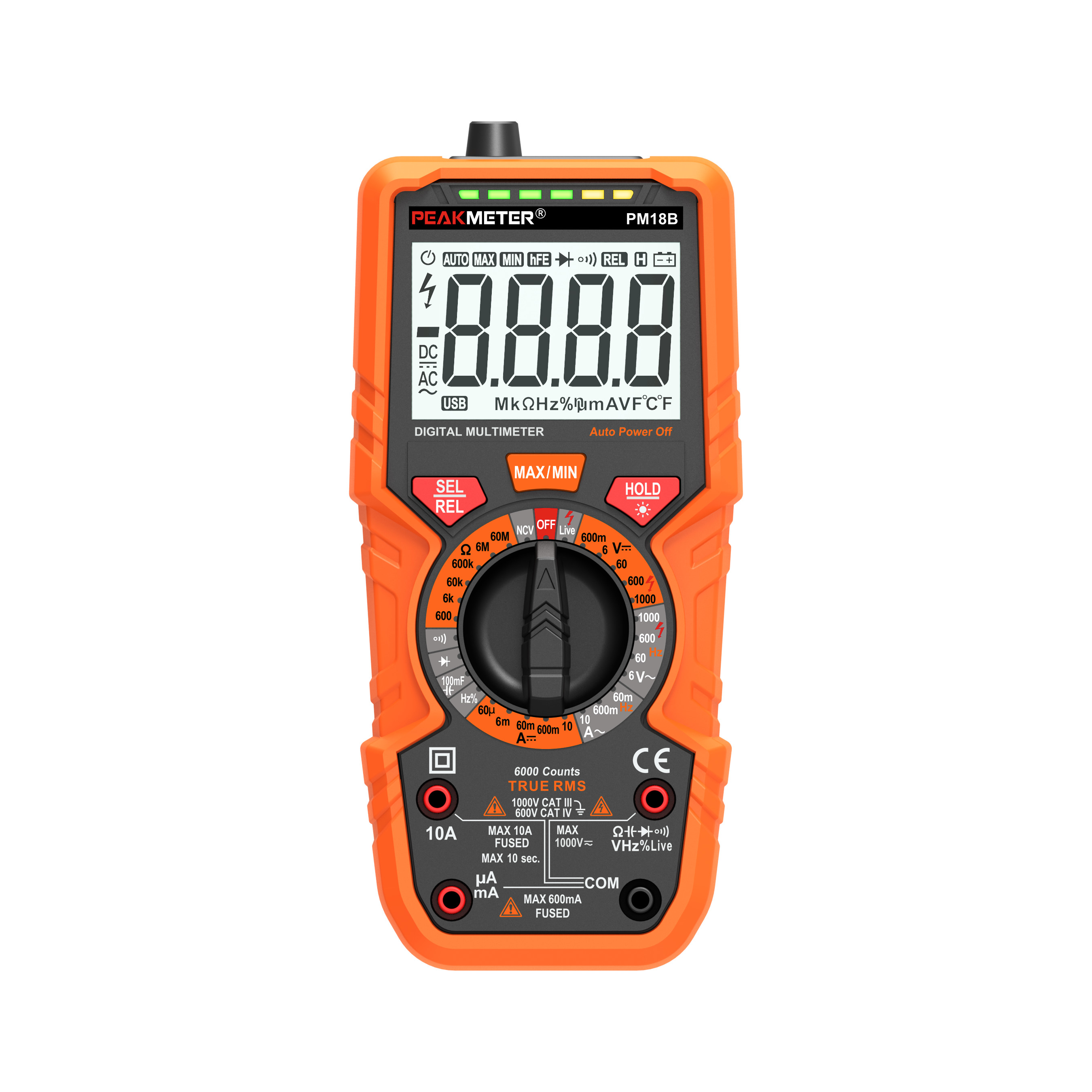 True-RMS Digital Multimeter Electric Voltmeter MAX MIN REL Measurement Handheld Professional Meter
