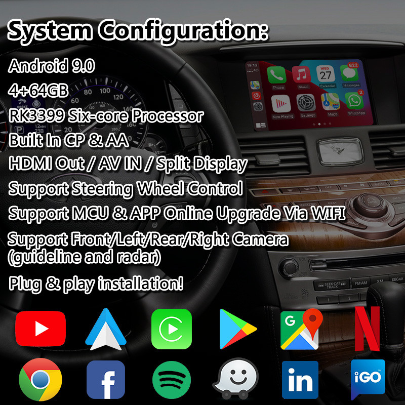 Lsailt Android Multimedia Video Interface For Infiniti Q70 Hybrid Q70S Q70L 2013-2022