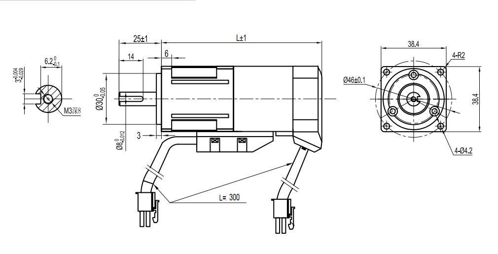 High Quality Low Voltage 24V 48V Dc Brushless Servo Motor 40mm 3000RPM