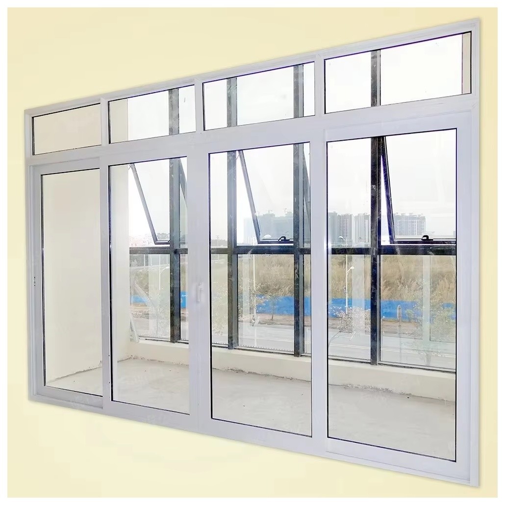 Modern PVC Sliding Door Weatherproof Horizontal Sliding Door For Balcony