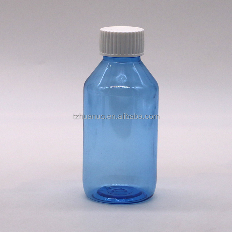Pharmaceutical Grade Cough Syrup PET Bottle with Screw Cap and Customized Logo