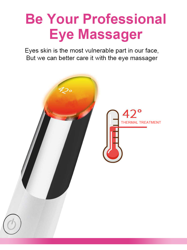 Touch Activation 10000 Times / Min 3W Pen Type Eye Beauty Massager
