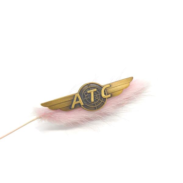 Vintage Brooch Accessories Airline Pilot Wings Pin Handcrafted Bronze Aviation