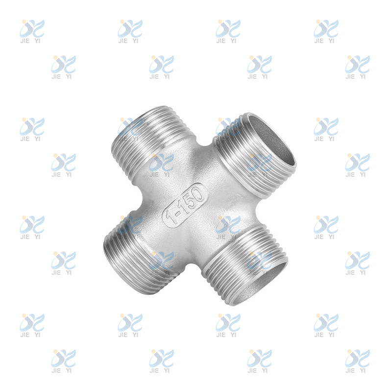 Stainless steel equal diameter four way elbow, high-pressure resistant cross adapter elbow