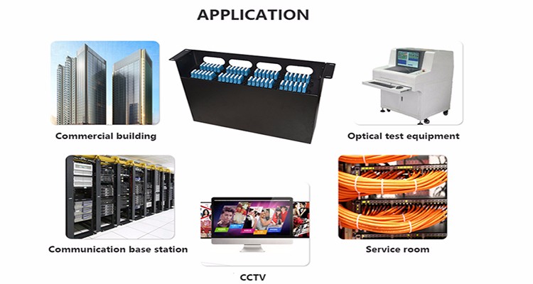 24F 2U 19" 192 Port Duplex LC Mtp Mpo Fiber Patch Panel